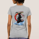剣士 | 女性用スリムフィット Tシャツ (裏面)