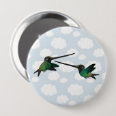 剣戦ハチドリ 缶バッジ (正面&裏面)