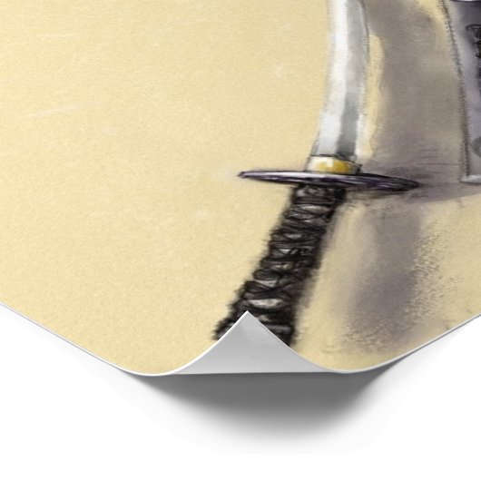 剣日本の刀 ポスター (角)