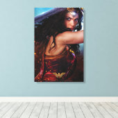 剣疑問に思止め女 キャンバスプリント (インサイチュ (ウッドフロア))