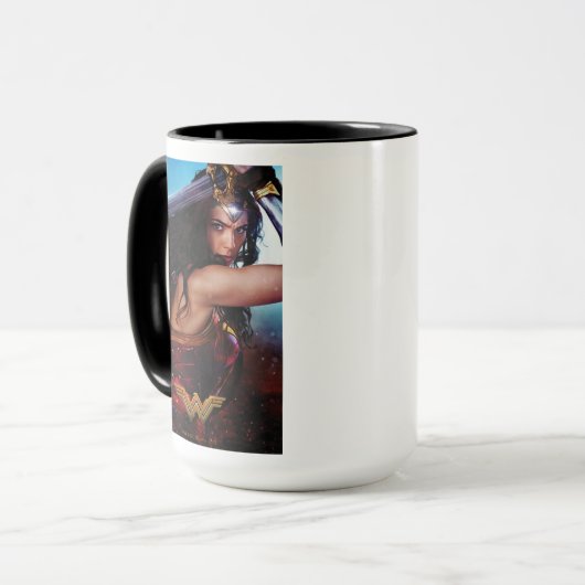 剣疑問に思止め女 マグカップ (正面左)