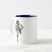 剣疑問に思漫画術の女 ツートーンマグカップ (正面左)