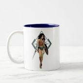 剣疑問に思漫画術の女 ツートーンマグカップ (左)