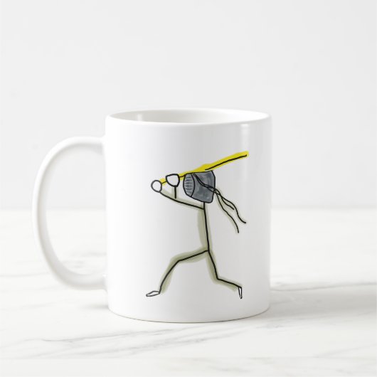 剣道スティックマン コーヒーマグカップ (左)