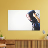 剣道フェンサー留めマスク キャンバスプリント (インサイチュ (リビング))