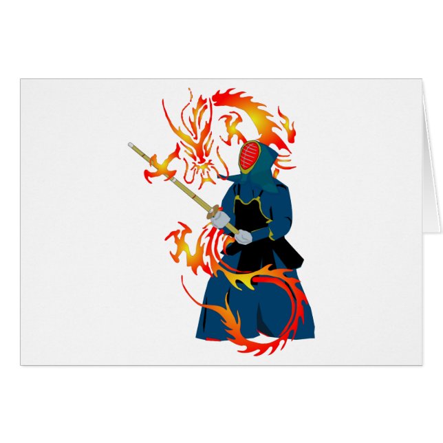 剣道剣士と火龍 (正面横)