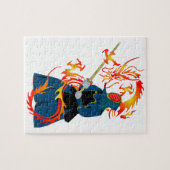 剣道剣士と火龍 ジグソーパズル (横)
