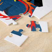 剣道剣士と火龍 ジグソーパズル (側面)