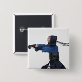 剣道剣道剣士練習 缶バッジ (正面&裏面)