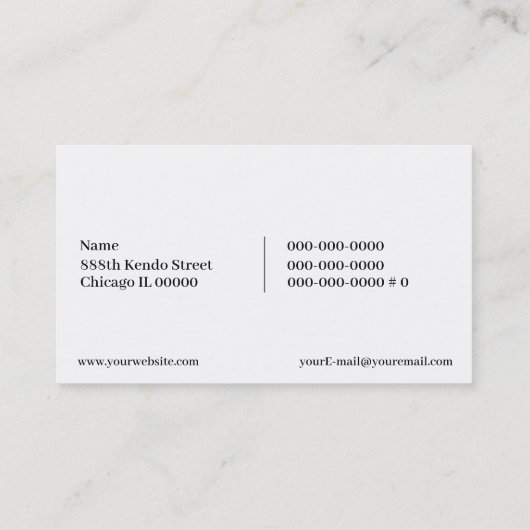 剣道名刺 名刺 (裏面)