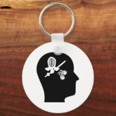 剣道考えるについて キーホルダー (正面)