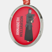 剣道 メタルオーナメント (左)