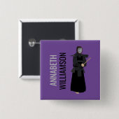 剣道 缶バッジ (正面&裏面)