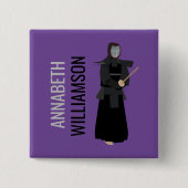 剣道 缶バッジ (正面)