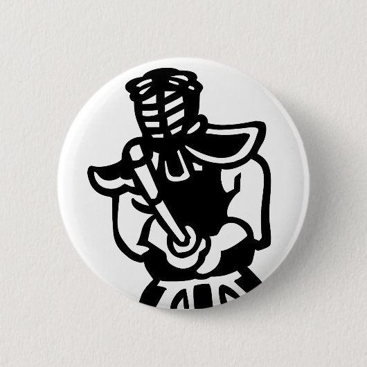 剣道 缶バッジ (正面)