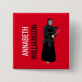 剣道 缶バッジ (正面)