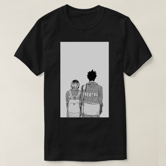 剣馬と黒尾 Tシャツ (デザイン正面)