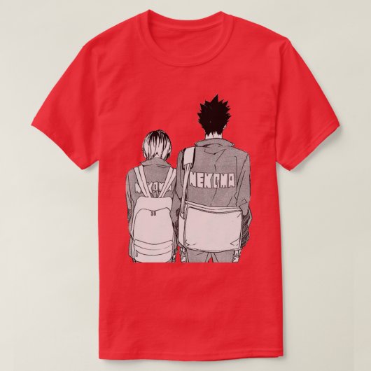 剣馬と黒尾 Tシャツ (デザイン正面)