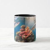 剣魚はっきりした陶製マグカップ マグカップ (中央)