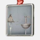 剣: のみで削られた鋼鉄のコップhiltedのレイピア メタルオーナメント (左)