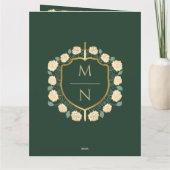 剣&シールド中世ファンタジーモノグラム結婚ズ サンキューカード (裏面)