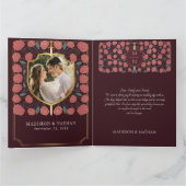 剣&シールド中世ファンタジーモノグラム結婚ズ サンキューカード (内部)