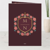 剣&シールド中世ファンタジーモノグラム結婚ズ サンキューカード (裏面)