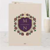 剣&シールド中世ファンタジーモノグラム結婚ズ サンキューカード (裏面)