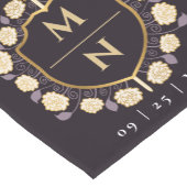 剣&シールド中世ファンタジーモノグラム結婚ズ ショートテーブルランナー (コーナー)