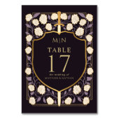 剣&シールド中世ファンタジーモノグラム結婚ズ テーブルナンバー (正面)