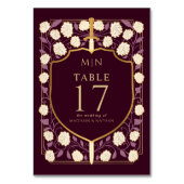 剣&シールド中世ファンタジーモノグラム結婚ズ テーブルナンバー (正面)