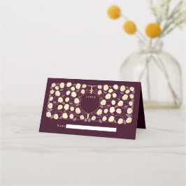 剣&シールド中世ファンタジーモノグラム結婚ズ プレイスカード