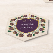 剣&シールド中世ファンタジーモノグラム結婚ズ ペーパーコースター (アングル)