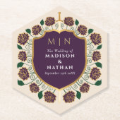 剣&シールド中世ファンタジーモノグラム結婚ズ ペーパーコースター (正面)