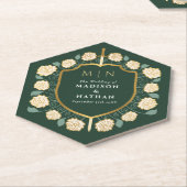 剣&シールド中世ファンタジーモノグラム結婚ズ ペーパーコースター (アングル)