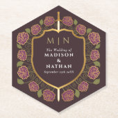 剣&シールド中世ファンタジーモノグラム結婚ズ ペーパーコースター (正面)