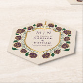 剣&シールド中世ファンタジーモノグラム結婚ズ ペーパーコースター (アングル)