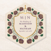 剣&シールド中世ファンタジーモノグラム結婚ズ ペーパーコースター (正面)