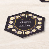 剣&シールド中世ファンタジーモノグラム結婚ズ ペーパーコースター (アングル)
