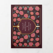 剣&シールド中世ファンタジーモノグラム結婚ズ 三つ折り招待状 (カバー)