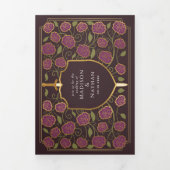 剣&シールド中世ファンタジーモノグラム結婚ズ 三つ折り招待状 (カバー)