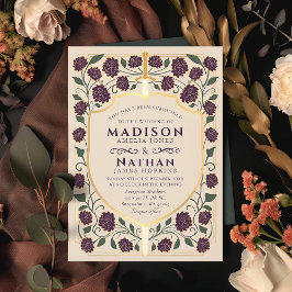 剣&シールド中世ファンタジーモノグラム結婚ズ 招待状