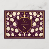 剣&シールド中世ファンタジー結婚式RSVP エンクロージャーカード (裏面)