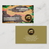 剥がれ石膏古れんが石壁石造 名刺 (正面/裏面)