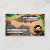 剥がれ石膏古れんが石壁石造 名刺 (正面)