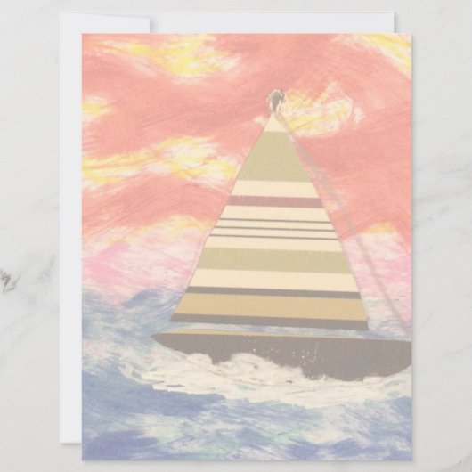 剥ぎ取り帆布スクラップブック付き帆船紙 (正面)