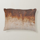 剥絵を描がれ、錆びた壁の質感。 アクセントクッション (裏面)