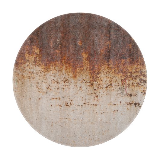 剥絵を描がれ、錆びた壁の質感。 カッティングボード (正面)