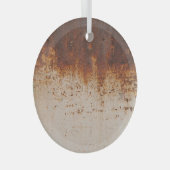 剥絵を描がれ、錆びた壁の質感。 ガラスオーナメント (正面右)