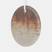 剥絵を描がれ、錆びた壁の質感。 ガラスオーナメント (正面左)